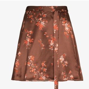 Reformation Simi Silk Wrap Skirt 10